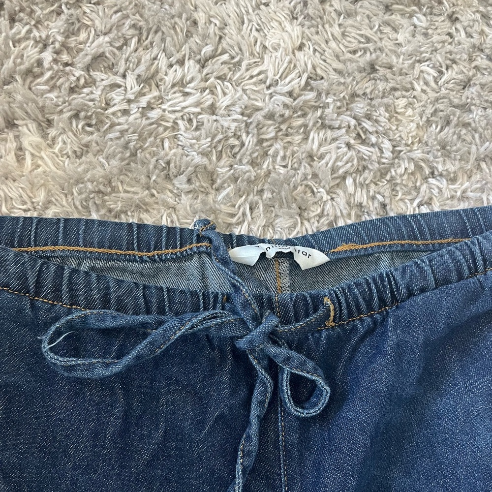 Women's Blue Drawstring Jeans